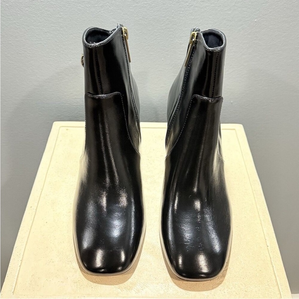 Kurt Geiger Black London Chelsea Square Toe Eagle Leather Boots Sz 38.5 (8) NWT - Picture 3 of 12